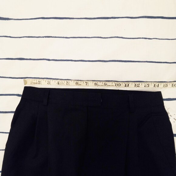 Wide Leg Navy 100% Wool Trousers, Size 10 - New with Tags - Picture 8 of 8